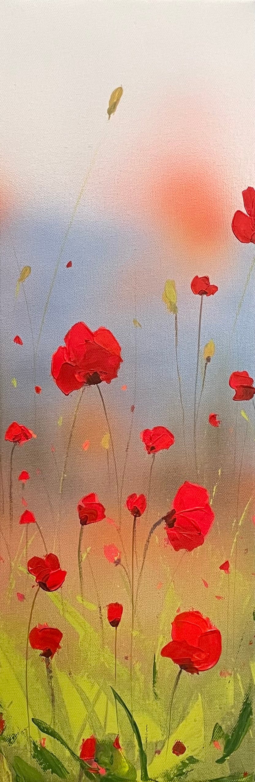 Peaceful Poppies Trio 6”x18”