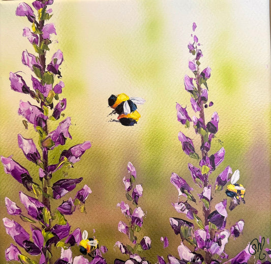 Bumblebee Delight 10”x10”