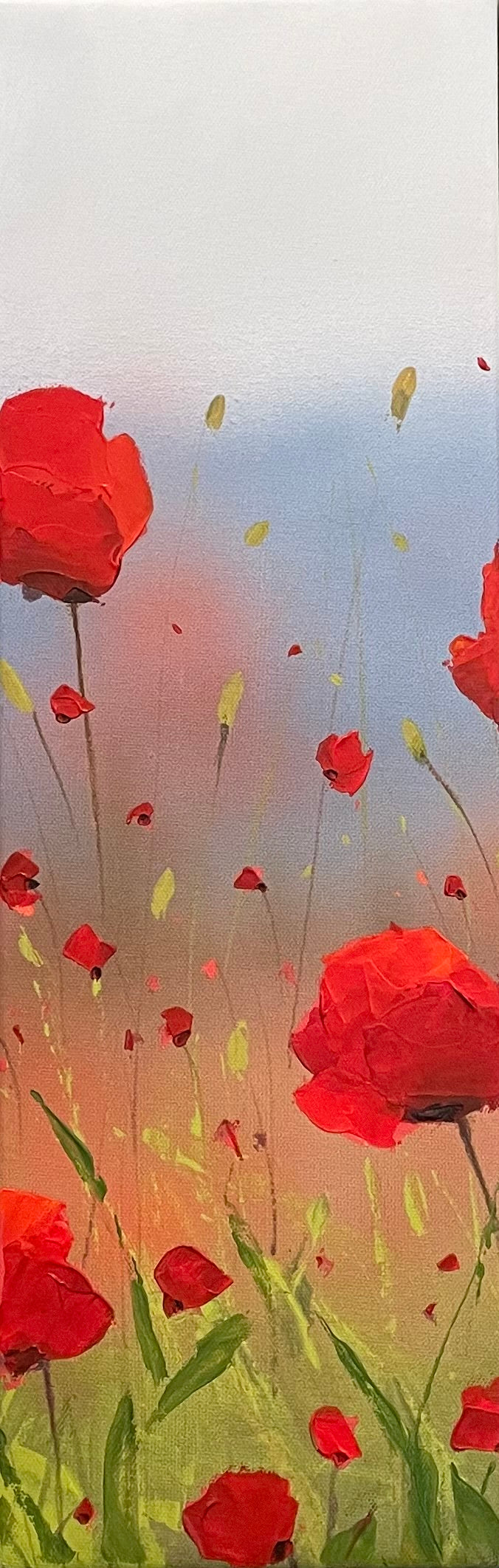 Peaceful Poppies Trio 6”x18”